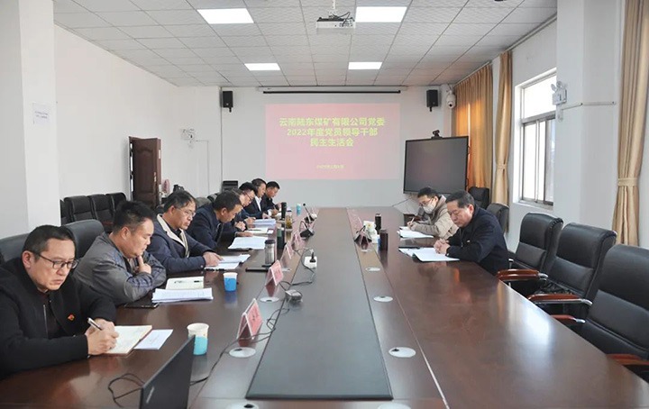 云煤（Ag亚洲集团）集团党委委员、纪委书记、监察专员覃崇辉一行到陆东煤矿公司指导年度民主生涯会